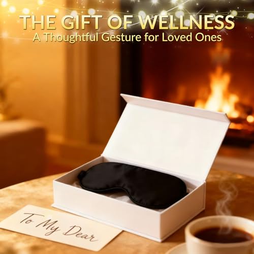 6A Mulberry Silk Blackout Sleep Mask for Migraine&Puffy Eyes