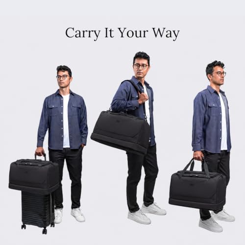 Knack Large Expandable Travel Duffel Bag, 50L-73L, 6-7 Day - color: Midnight Black, style: Large Travel Duffel