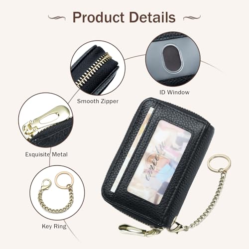 imeetu Rfid Credit Card Holder, Businese Card Case, Wallet for Women Men - color: Pro - Black