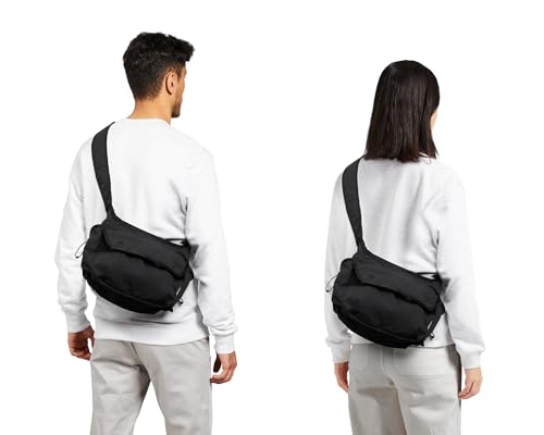 Cinch Sling (Everyday Shoulder Bag with Internal and External Organization, and Light Comfortable Padding) - color: Black