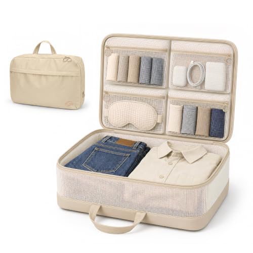 GIVLEFLY Compression Packing Cube, Large Travel Organizer Bag