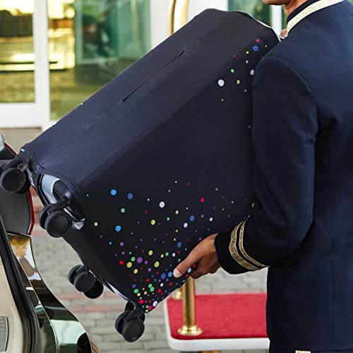 Sanwuta 3 Pcs Luggage Cover Washable Suitcase Protector Cover Anti Scratch Case Fits 18-28 Inch Luggage, 3 Sizes, colorful Dot Style
