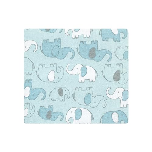 Luvable Friends Little Treasure Flannel Receiving Blankets 4pk - color: Blue Elephant Journey