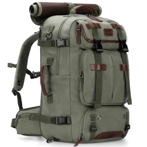 Gonex 40L Convertible Laptop Backpack, Airline Approved, Classical Green - color: Green