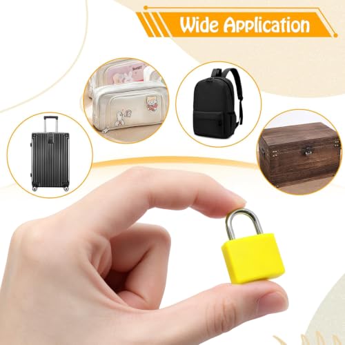 Bonsicoky 6 Pack Suitcase Locks with Keys, Multicolor Padlocks(6 Color B) - color: 6 Colors-B