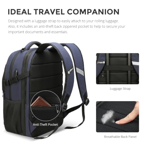 Swissdigital Design Backpack for Men & Women Fit 17-Inch Computer SD1671-12 - color: Blue-l, size: 17 Inches