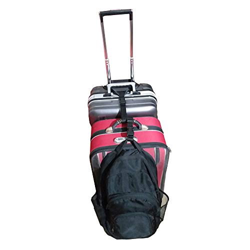 2 Pack Travel Accessories Luggage Straps - Add a Bag Suitcase Strap Belt(Black)