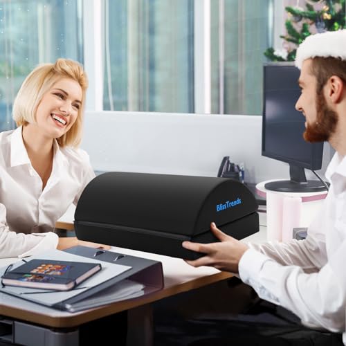 BlissTrends Foot Rest Under Desk, Foot Stool with 2 Adjustable Heights - color: Black, size: Large