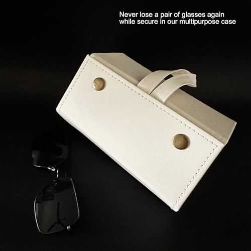 Longjet Sunglasses Organizer Travel Glasses Case Eyeglasses Storage Box - color: White