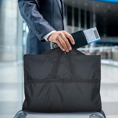 Lazebox 43" Travel Garment Bag with Accessories Zipper Pocket, Heavy Duty Suit Bag for Suits, Tuxedos, Dresses, Coats, Black, 1 pack - size: 43inch-1 pack-Black