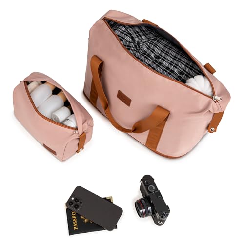 Cobens Luggage Sets 5 Piece with Spinner Wheels, 20/24/28inch - color: RoseGold