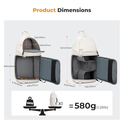 K&F CONCEPT Camera Sling Bag, Compact Crossbody Backpack, 10L - color: White, size: Medium