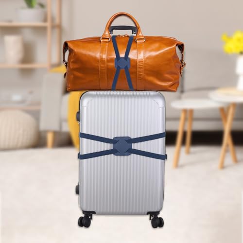 PATIKIL Luggage Straps Bag Bungee, High Elastic Suitcase Adjustable Belt Bag Bungee with Buckles for Baggage Handbag, Dark Blue - color: Dark Blue