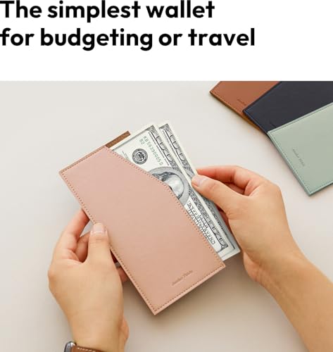 carrotez PU Leather Card and Cash Envelope for Travel and Budgeting - Pink - color: Pink