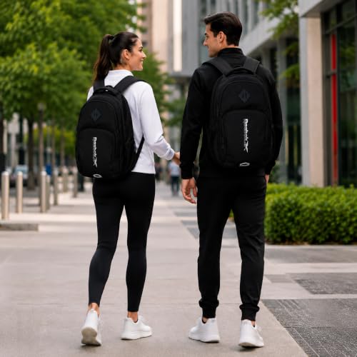 Reebok Travel Backpack Water Resistant Everyday Bag with Laptop Sleeve - color: Sonny Black