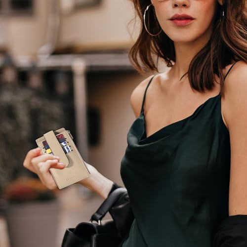 Chelmon Women's RFID Slim Card Holder Wallet - color: Khaki