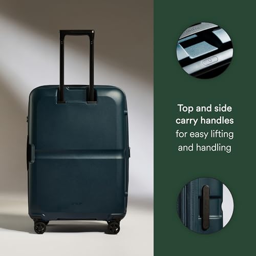 ANTLER Single Stripe Checked Medium Luggage, Indigo Blue, 26x18x12, 89L - color: Indigo Blue, size: Medium