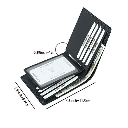 MINTEGRA RFID Blocking Card Wallet Minimalist Clutch Wallets Carbon Fiber Slim Card Holders with Cash Slot