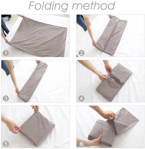Sleeping Bag Liner, Camping Travel Home Bed Sheet Compact Sacks - color: Khaki, size: 45.3 * 82.7"