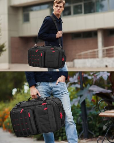 Gonex Travel Backpack, 40L Expandable Carry On, 3-in-1 Convertible - color: Black