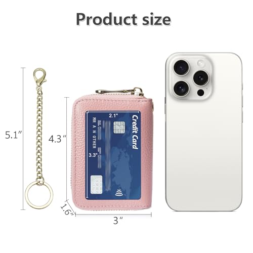 imeetu Rfid Credit Card Holder, Businese Card Case, Wallet for Women Men - color: Max - Pink