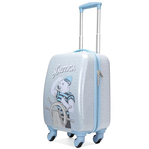 NAUTICA Kids Luggage - 18" Airline Approved Rolling Hardside Upright Carry-on Suitcase with Wheels (Polar Voyage) - color: Polar Voyage