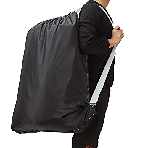HOMEST XL Laundry Bag with Strap, Clothes Organizer for Dorm & Travel - color: (1 pack) Black