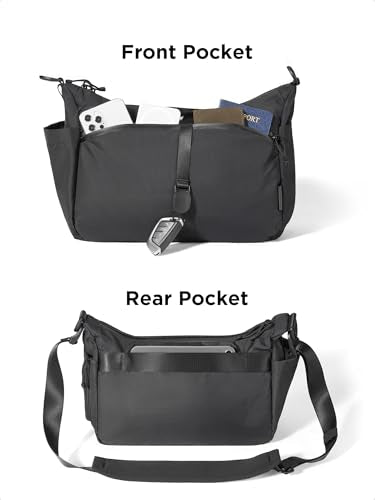 ALPAKA Flight Satchel 11L Messenger Crossbody Bag - color: Black-axoflux 210d