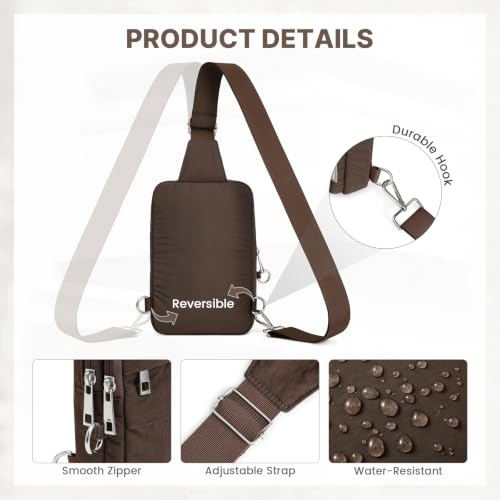 G4Free Small Crossbody Bag for Women, Anti Theft RFID Blocking Travel Purse - color: Coffee