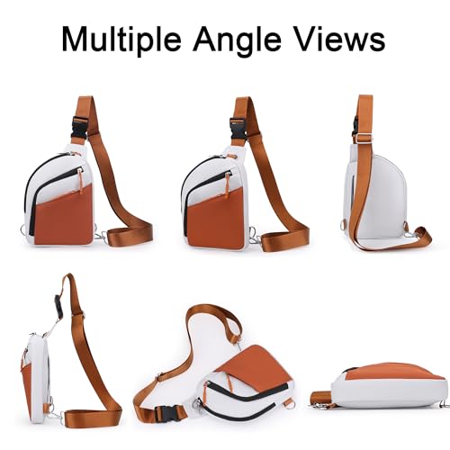 Anti Theft Crossbody Bag for Women Travel Purse Small Sling Shoulder Bag - color: Brown