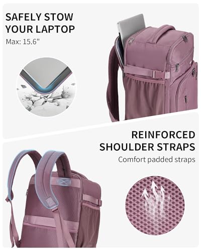 ECOHUB Travel Backpack Airline Approved Under Seat Personal Item Bag - color: Pink-2, size: 18 inch underseat