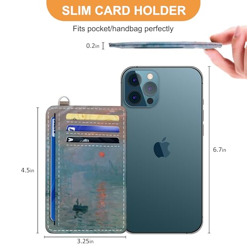 SEAVILIA Small Credit Card Holder for Women, Slim RFID Blocking Wallet - color: Boat