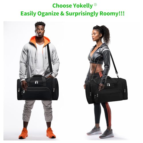 Sports Duffel Bag 26 Inch Travel Gym Duffle, Black - color: Black, size: 26 inch