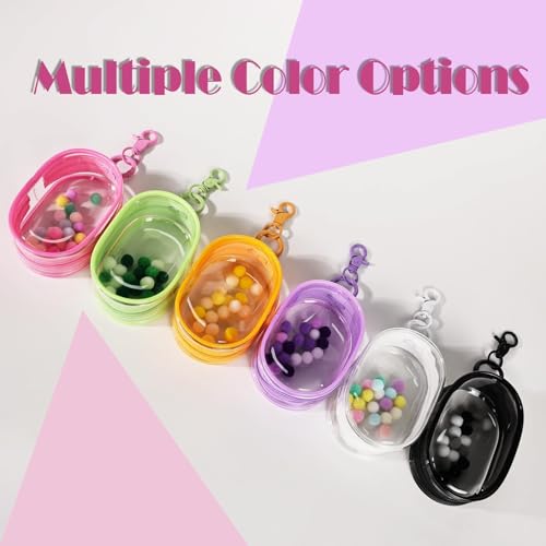 Linsaner 2 Pack Transparent Tech Pouch Storage Bags, Pink + Purple - color: A1-Pink + Purple