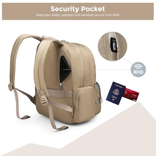 Swissdigital Design Backpack for Women Fits 15.6-Inch Laptop SD1711-75 - color: Khaki