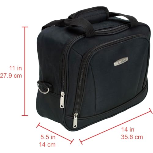 HomeStock 2-Piece Expandable Softside Carry-On Spinner Luggage Set, Black