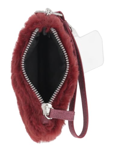 Mundi Connect & Go Womens Phone Wrist Strap with Removable Wallet Pouch, Universal Cell Lanyard Wristlet, RFID Card Holder - color: Wine