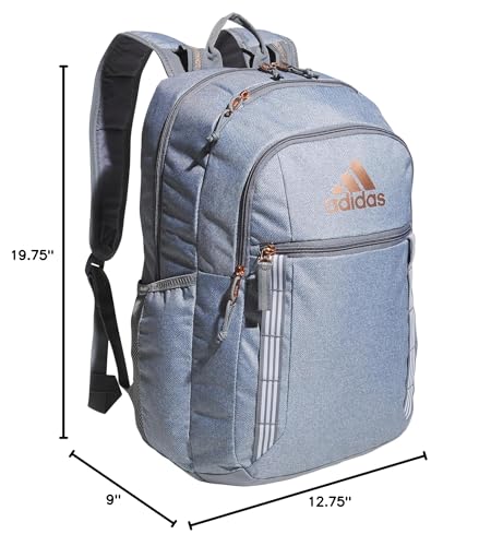 adidas Excel School Backpack 34L - color: Twill Grey/Grey/Rose Gold/7b, size: One Size