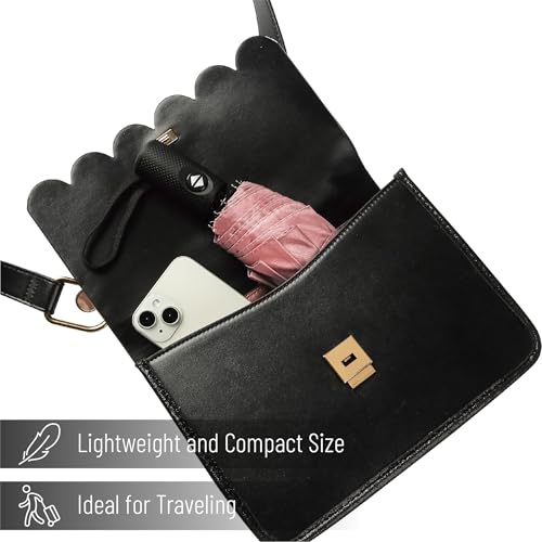 Mr. Pen- Windproof Travel Umbrella, Small Water-Resistant Automatic Folding Umbrella for Rain and Sun, Light, Compact and Portable for Women & Men, Fits Car & Backpack - color: Light Pink