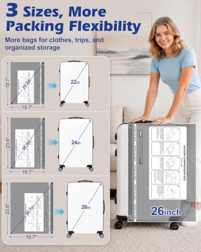 Fantictas Vacuum Storage Bags for Clothes, 18 Pack with Electric Pump - size: 18 Combo