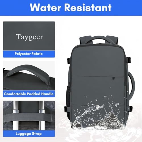 Taygeer Personal Item Backpack for Women, 35L Travel Backpack - color: Darkgrey, size: Large