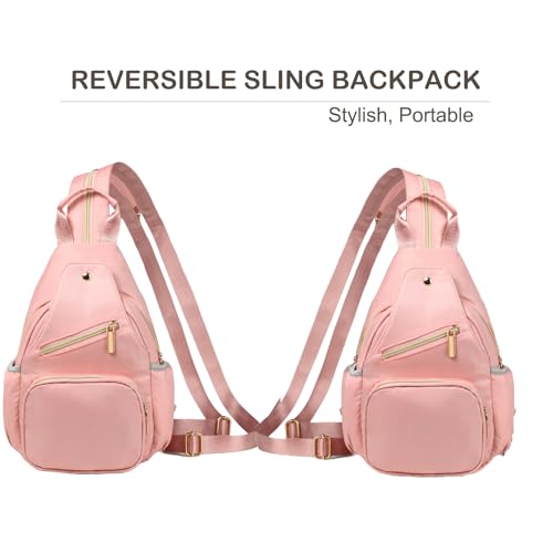 Mini Backpack for Women Sling Bag Small Casual Crossbody Bags Convertible - color: Z Pink