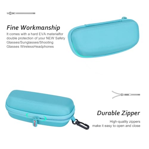 XANAD Hard Case for Safety Glasses,Sunglass Eyeglass Shooting Glasses(Sky Blue) - color: Sky Blue