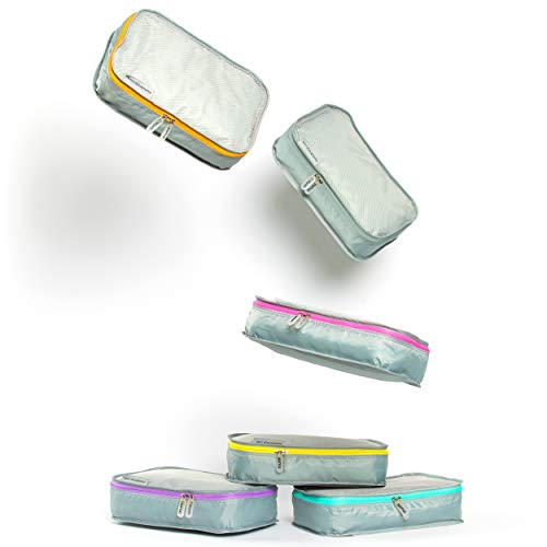 MUMI Packing Cubes for Travel - 5 Set Luggage Organizer Bags, Purple - color: purple