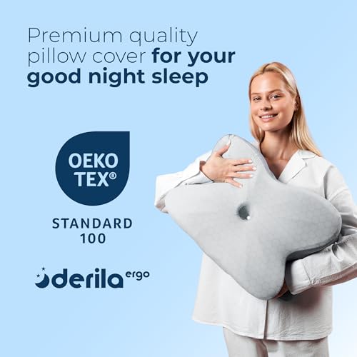 Derila Ergo Thermal Pillow Cover for Cervical Neck Pillow - size: Thermal Pillowcase - 21.25 x 14.17 x 4.72 in