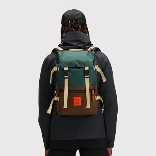Topo Designs Rover Pack 클래식 백팩, EDC + 통근 가방, 1000D 나일론, 블랙/블랙, 클래식 - color: 블랙/블랙