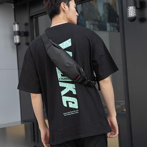 QBYVQQN Sling Chest Bag Waterproof, Crossbody Backpack for Men Women, Phone Shoulder Messenger Bag Casual Bag Waist Pack