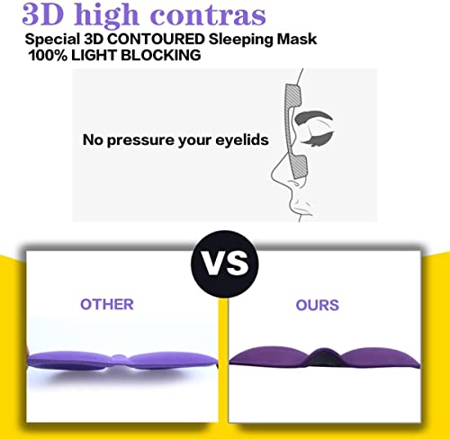 3D Eye mask for Sleeping,Machine Washable, Sleep Mask for Women, Blinder Blindfold Airplane(Black+Gray) - color: Black+gray
