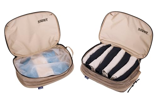 Thule Clean Dirty Packing Cube, Internal TPU Divider, Semitransparent Fabric, Easy to Pack, YKK Zippers - color: GENTLE BEIGE, size: One Size