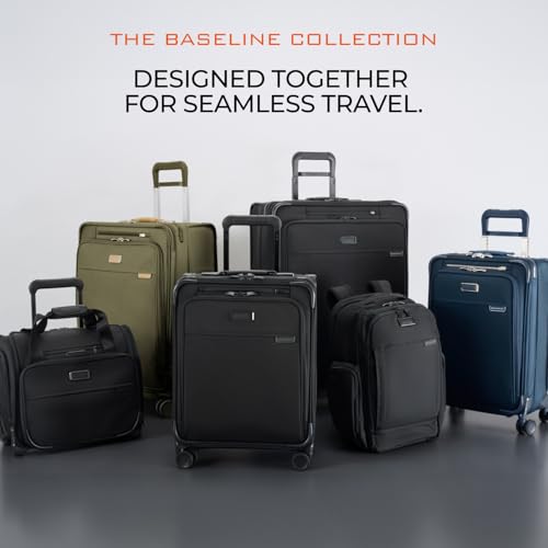 Briggs & Riley Baseline Compact Checked 24 Inch Softside Luggage, Navy - color: Navy, size: 24" Checked